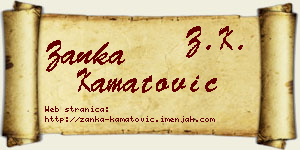 Žanka Kamatović vizit kartica